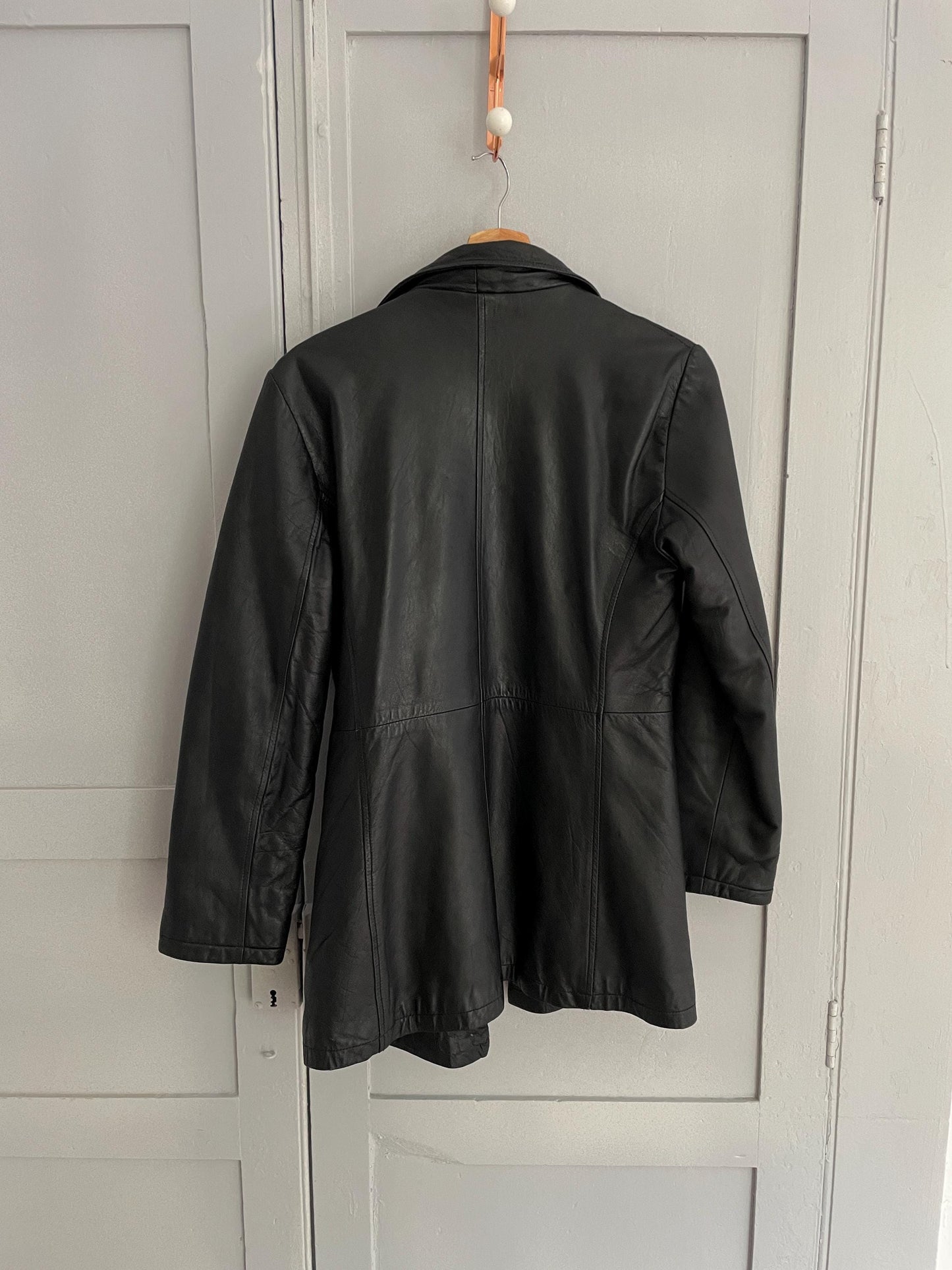 Vintage Italian Black Leather Jacket – Vera Pelle