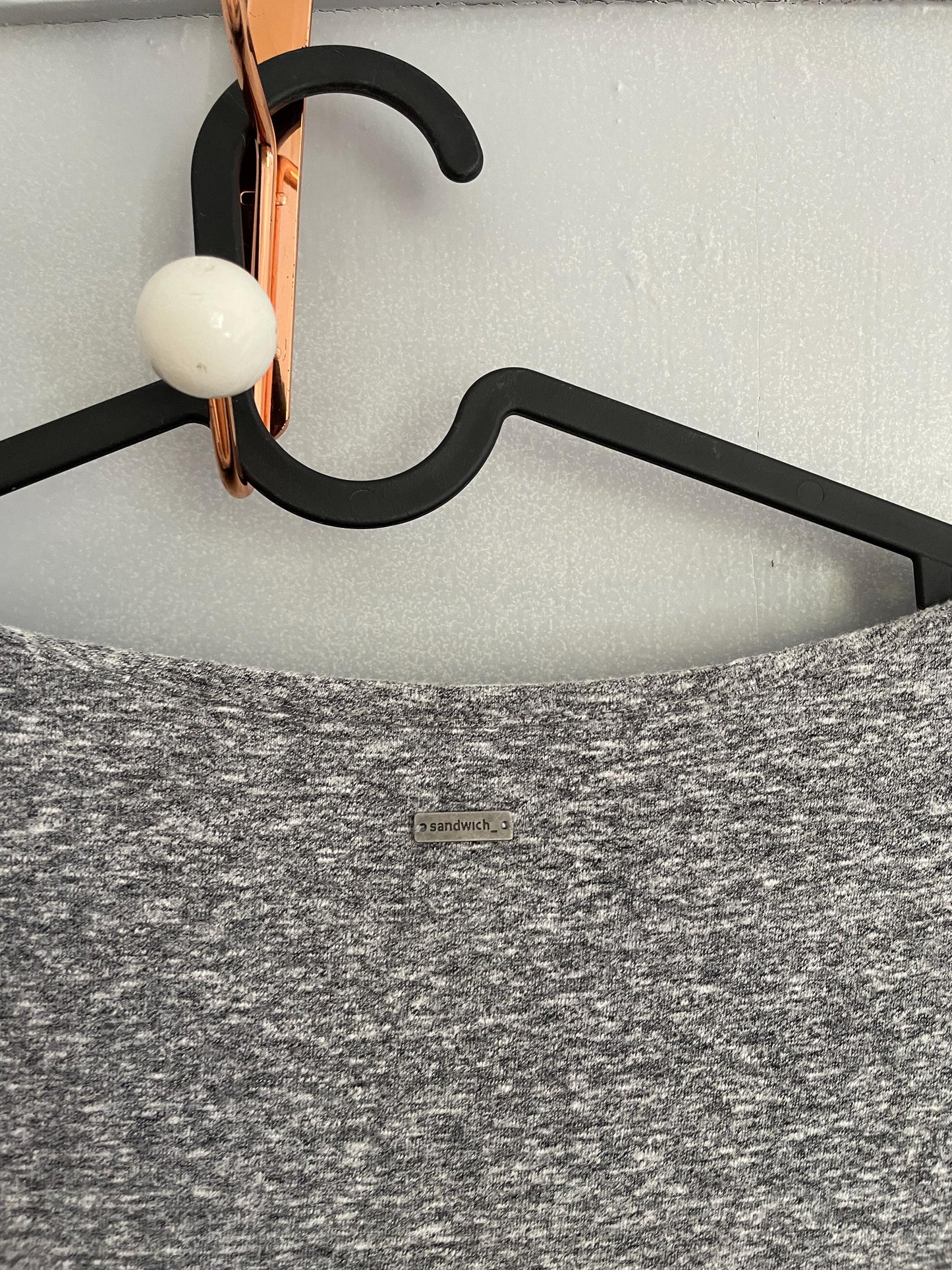 Long light grey dress, Soft winter maxi dress, Long sleeve Sandwich dress, woman clothing size L