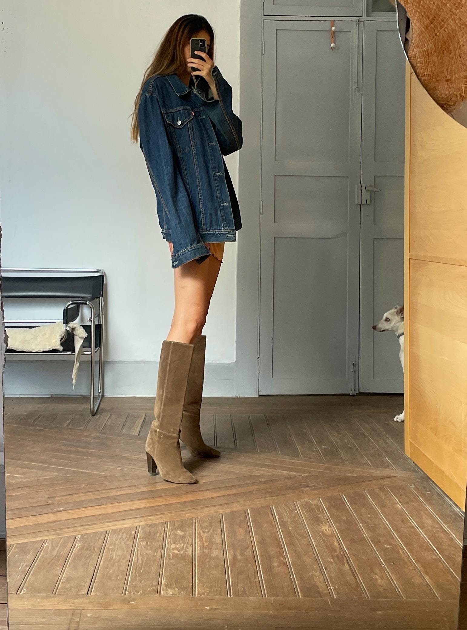 Levi's Light grey jean jacket, Men's M denim coat