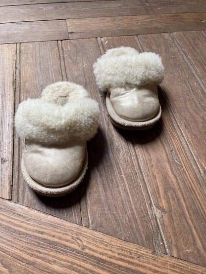 Vintage UGG Shearling Slippers Kids EU 26/27 Suede Wool