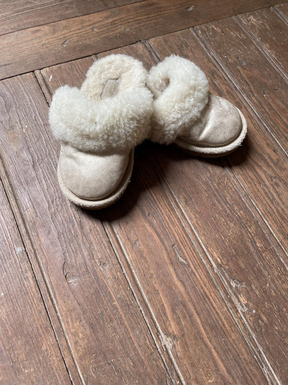 Vintage UGG Shearling Slippers Kids EU 26/27 Suede Wool