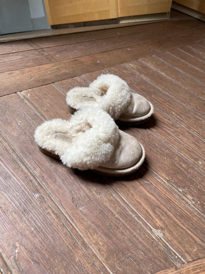 Vintage UGG Shearling Slippers Kids EU 26/27 Suede Wool