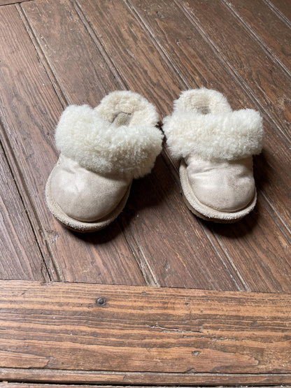 Vintage UGG Shearling Slippers Kids EU 26/27 Suede Wool