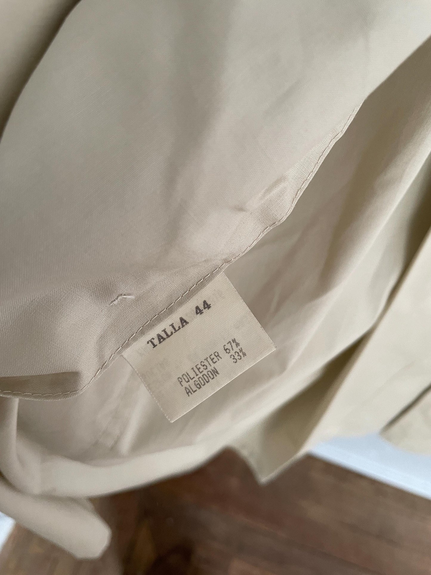 Vintage YVES SAINT LAURENT trench coat, Diffusion Hommes long off white men coat, M