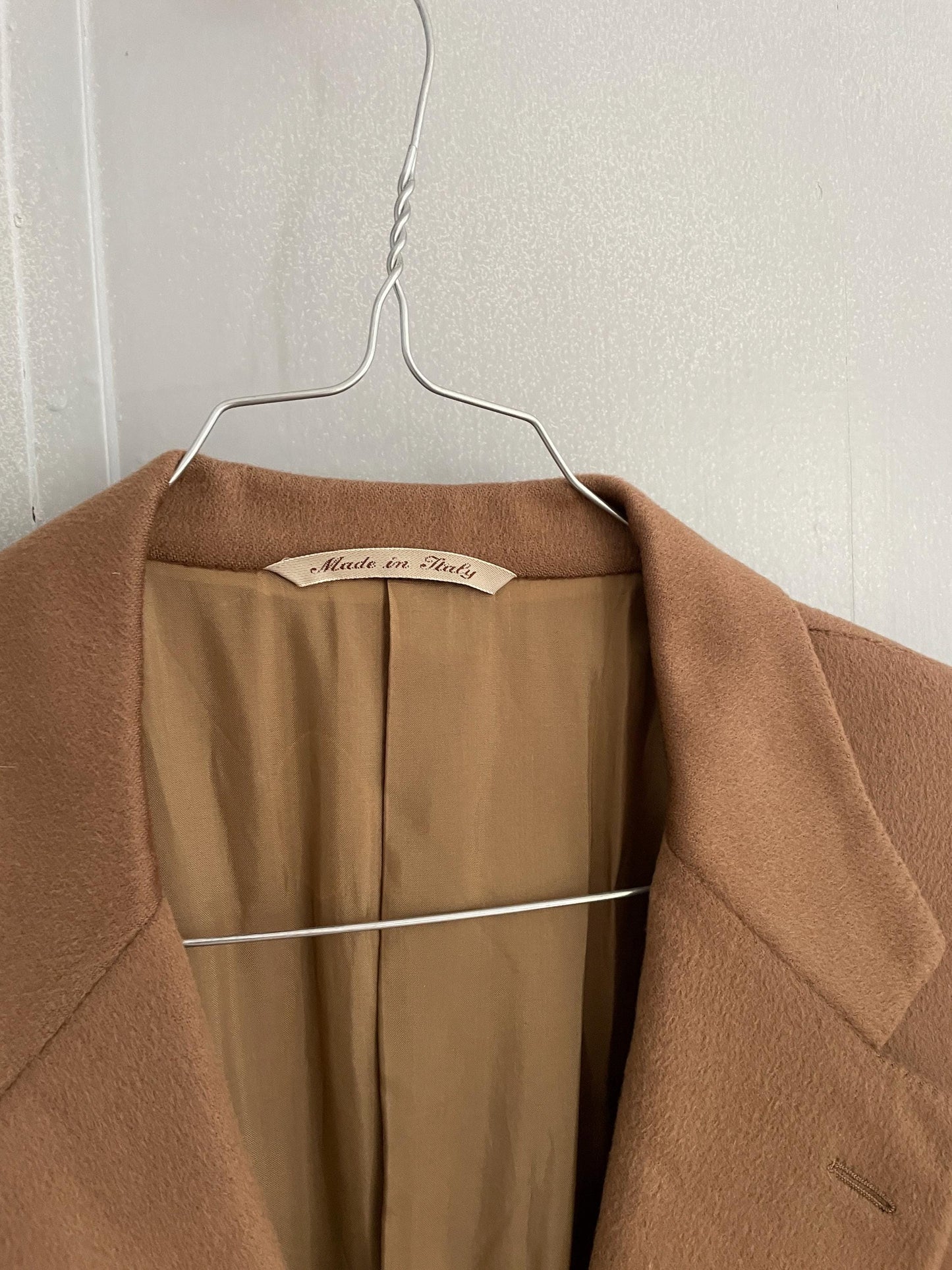 Pure cashmere tan double breasted blazer, Professional Italian design suit jacket, Men's formal evening blazer, Light Academia wear, XL