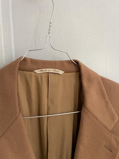 Tan Cashmere Double-Breasted Blazer — additional view 9