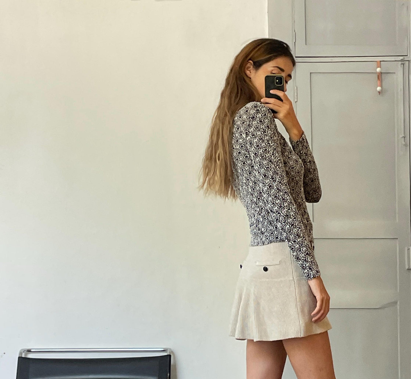 Vintage black and white tee, Y2K long sleeve shirt, Retro woman clothing