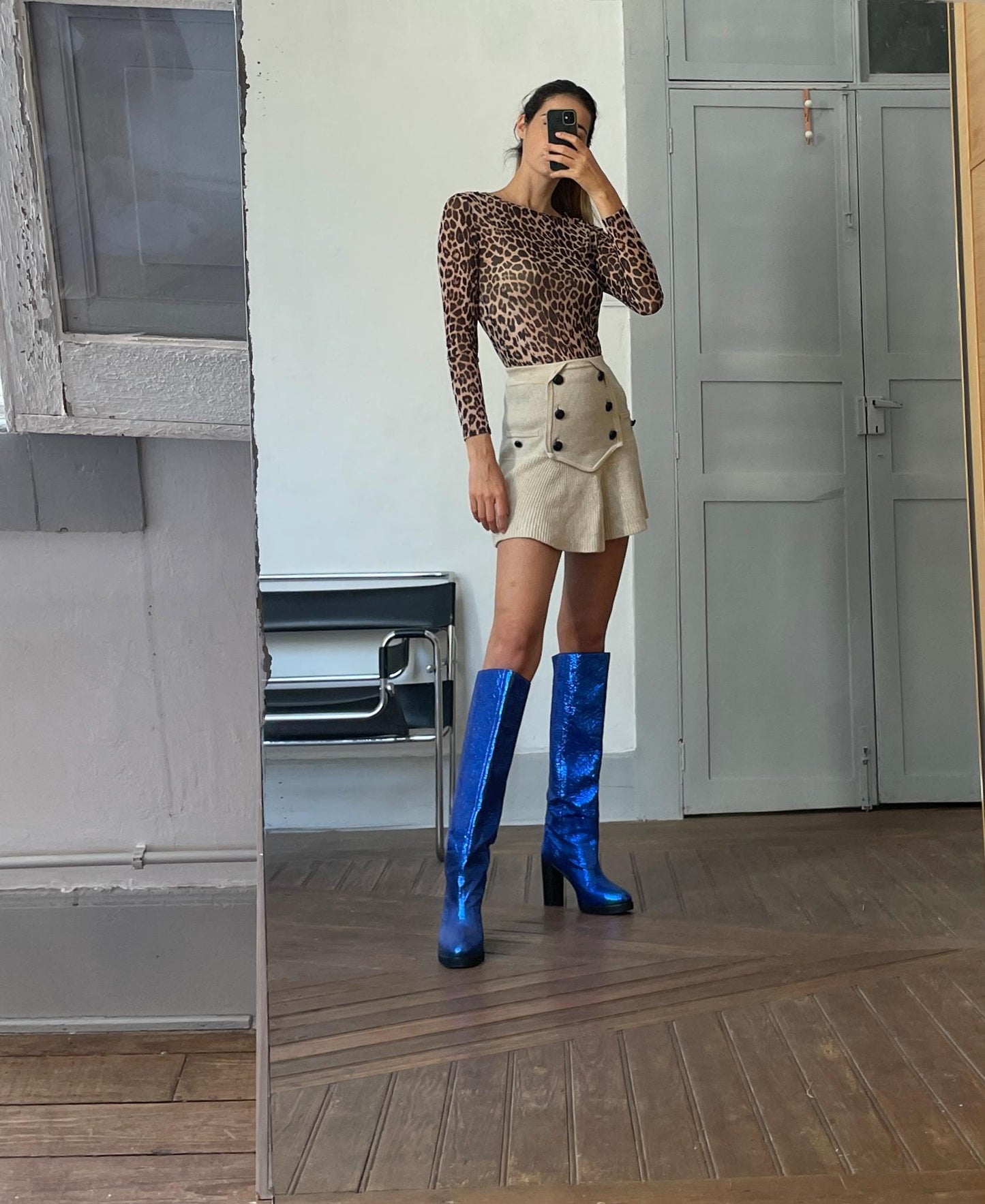 Sheer floral sequin embroidered woman top, Sexy see through pastel blue summer shirt, Unique vintage treasure