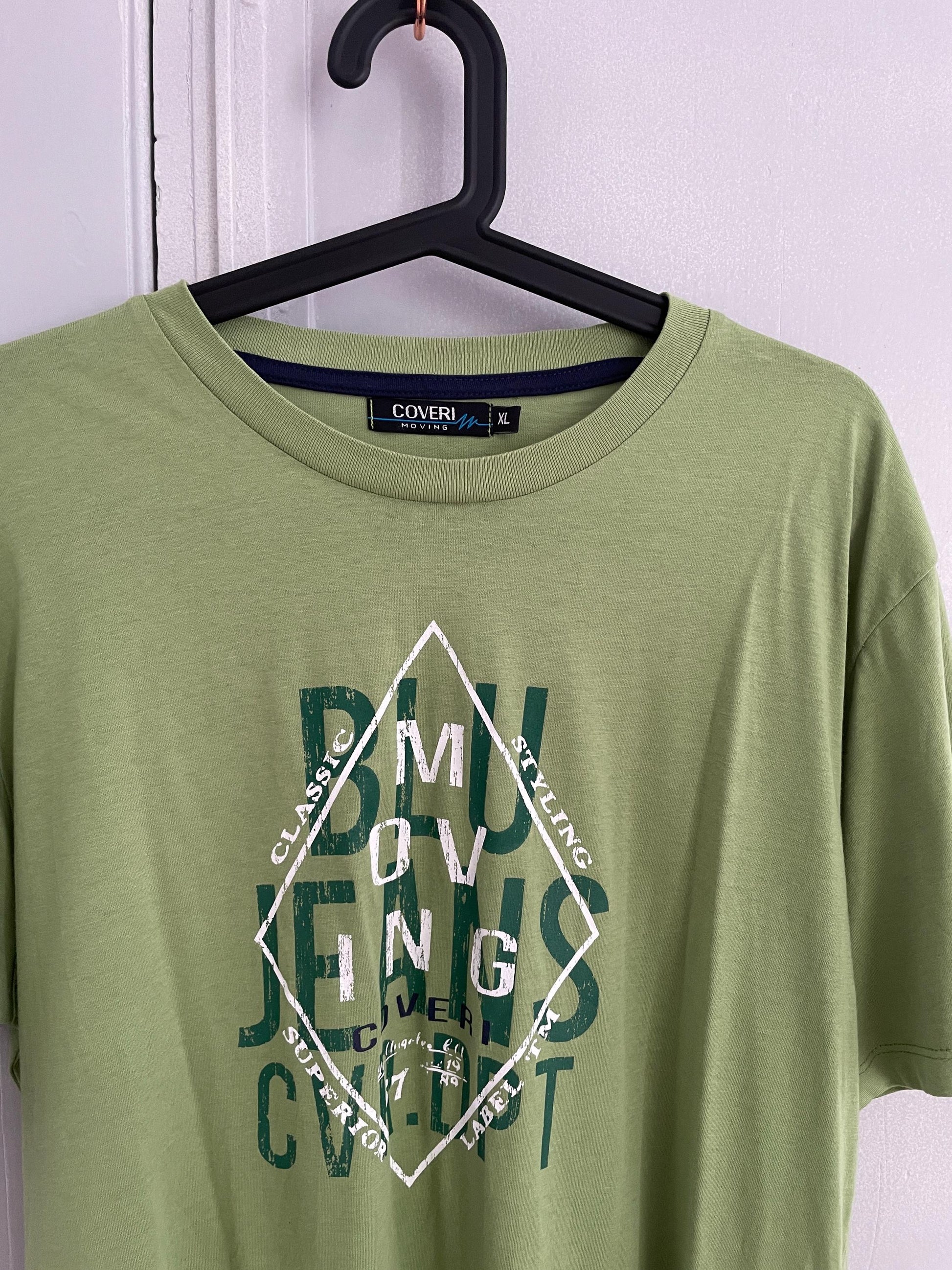 Vintage Green Cotton Men's T-Shirt — additional view 5