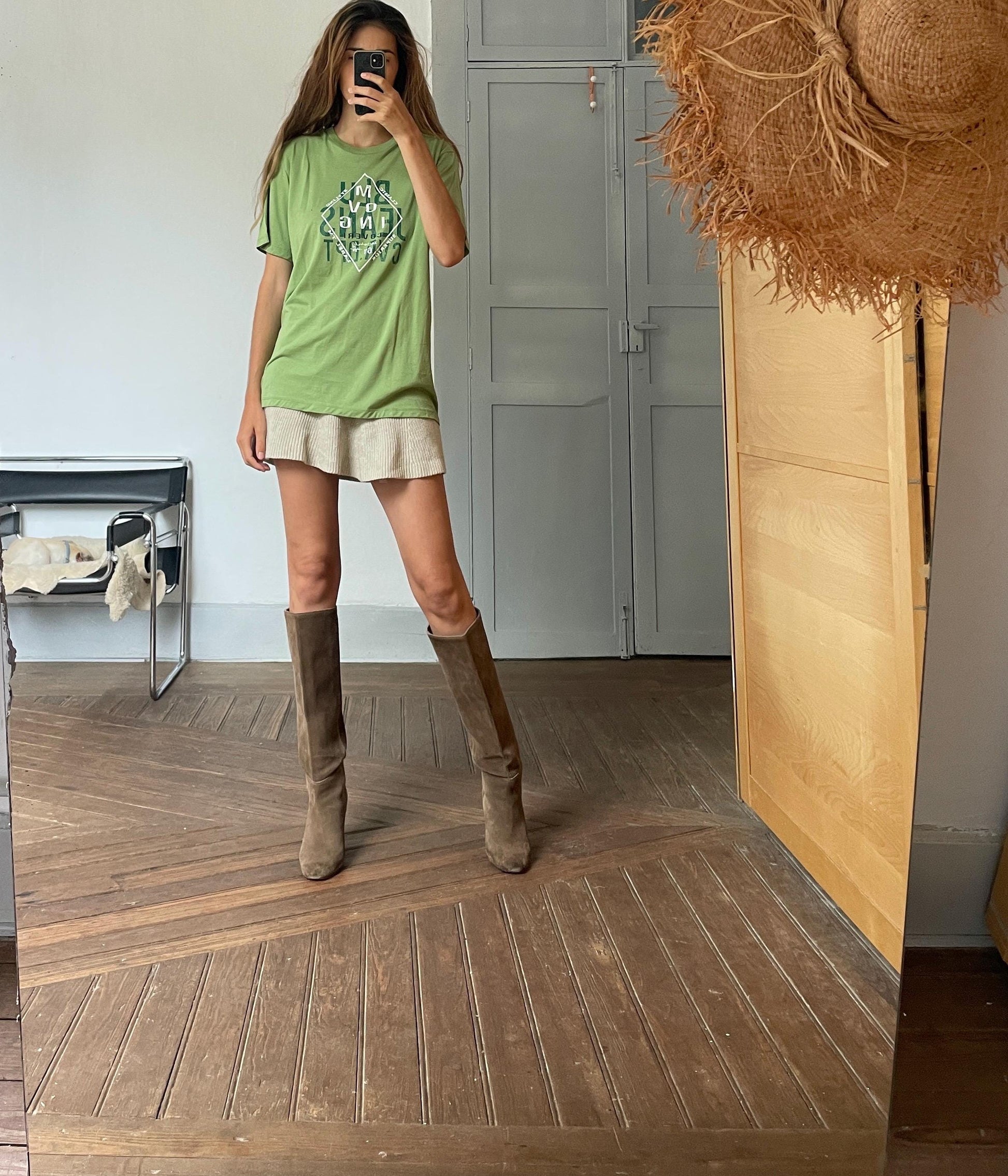 Vintage Green Cotton Men's T-Shirt — additional view 8