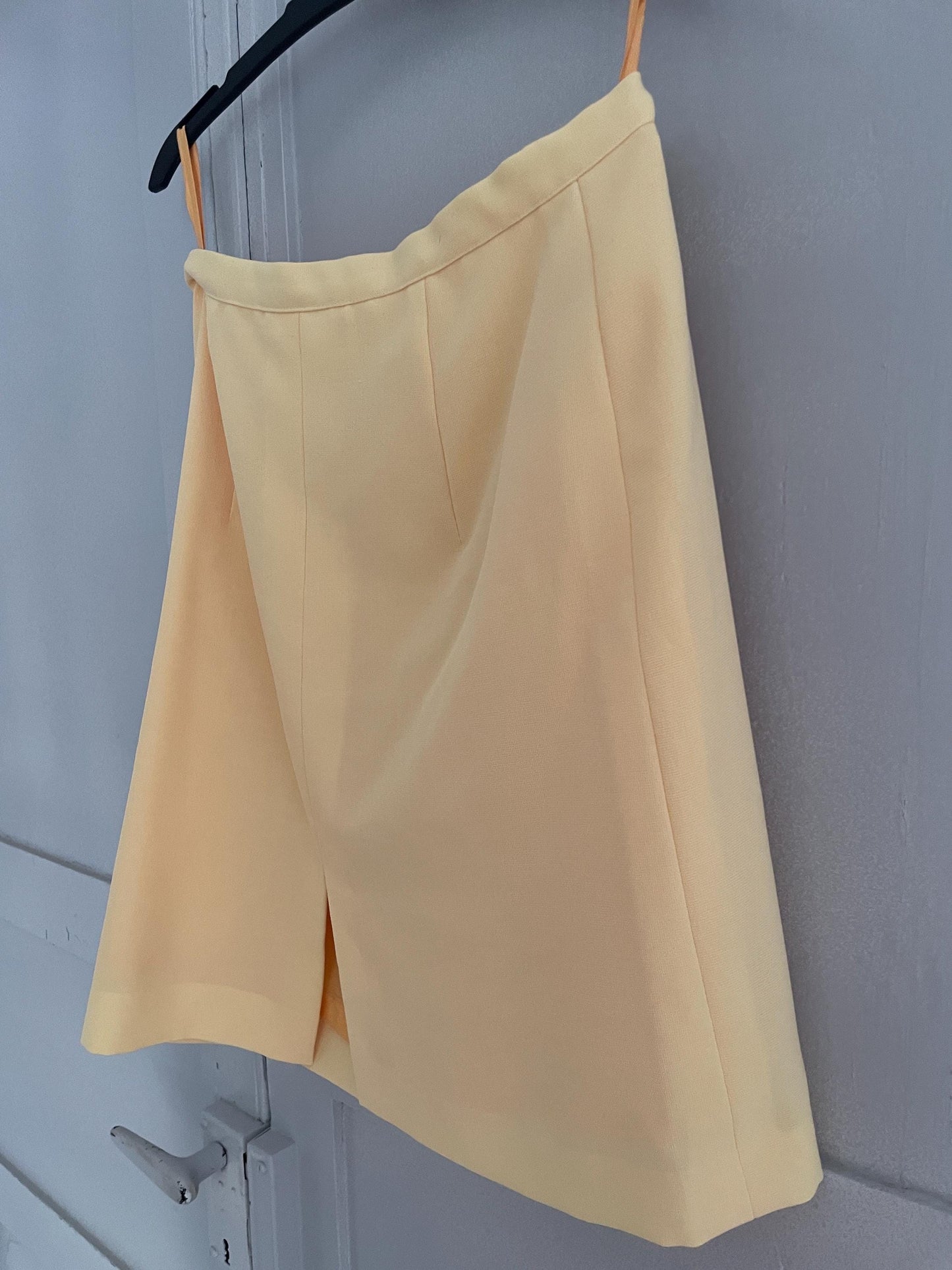 Vintage Lemon Pencil Skirt | Y2K Pastel Aesthetic | Side Slit Mini