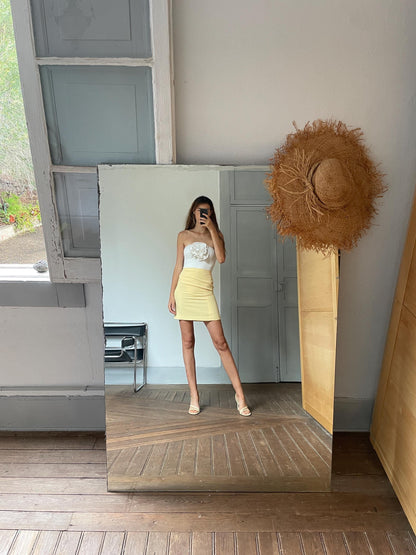 Y2K Pastel Lemon Pencil Skirt — additional view 5