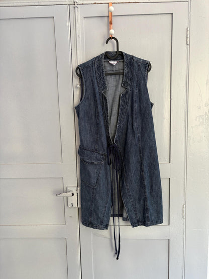 Vintage Max & Co. Denim Wrap Dress — additional view 8