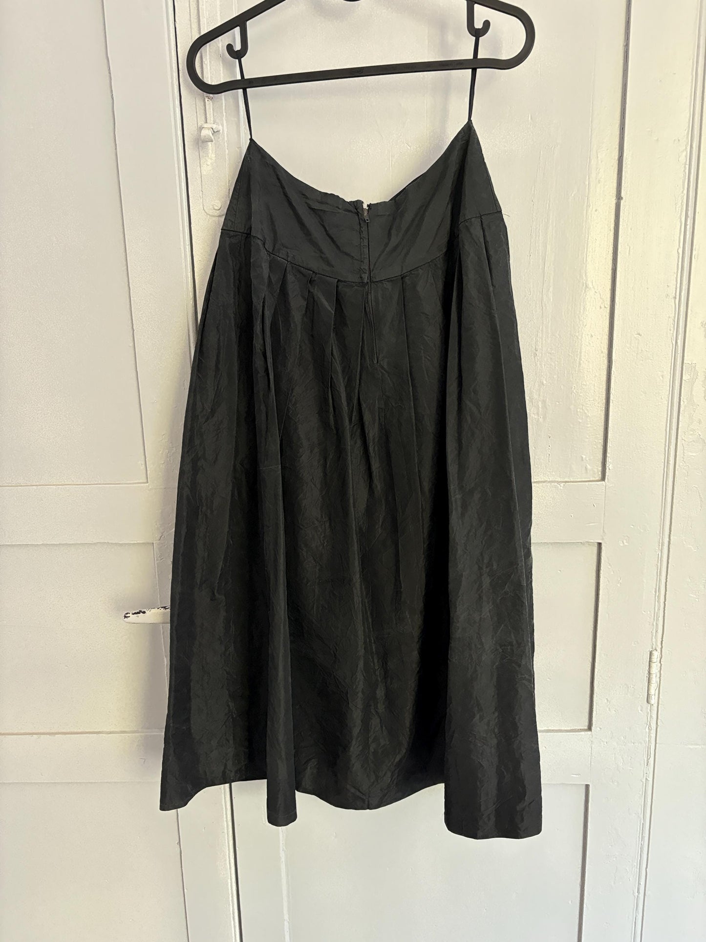 Vintage black midi skirt, Elegant Retro balloon skirt, Feminine high waist mid skirt, Festive midi skirt, 1940s - 1960s outfit