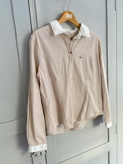 Vintage Lloyd's Brown Striped Blouse — additional view 8