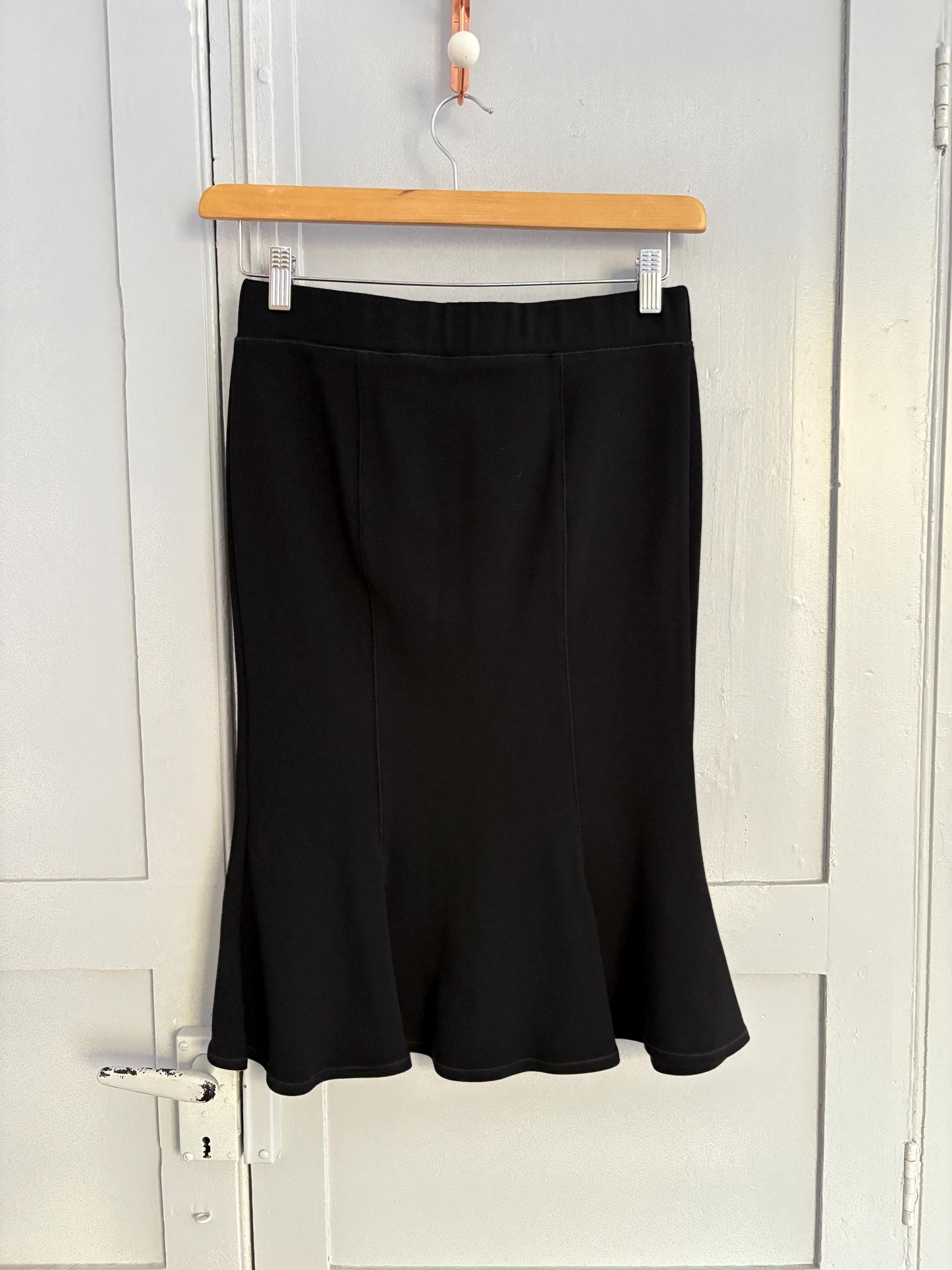 Vintage Liu Jo black midi skirt, Elegant formal pencil skirt, Designer clothing for women