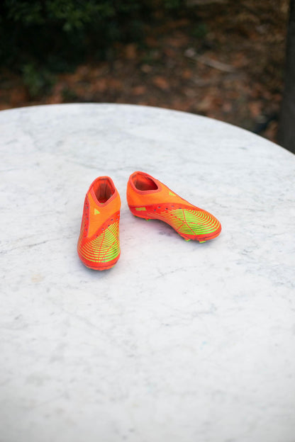 Neon Orange Adidas Kids Soccer Cleats - Vintage Style EU 31