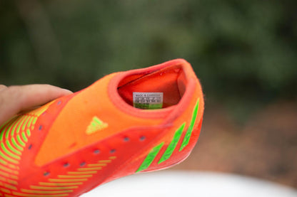 Neon Orange Adidas Kids Soccer Cleats - Vintage Style EU 31