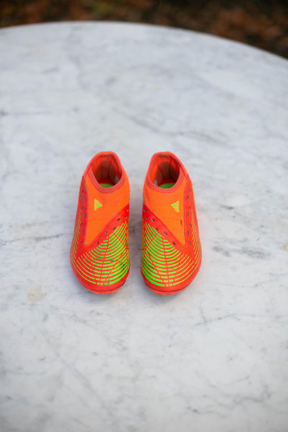 Neon Orange Adidas Kids Soccer Cleats - Vintage Style EU 31