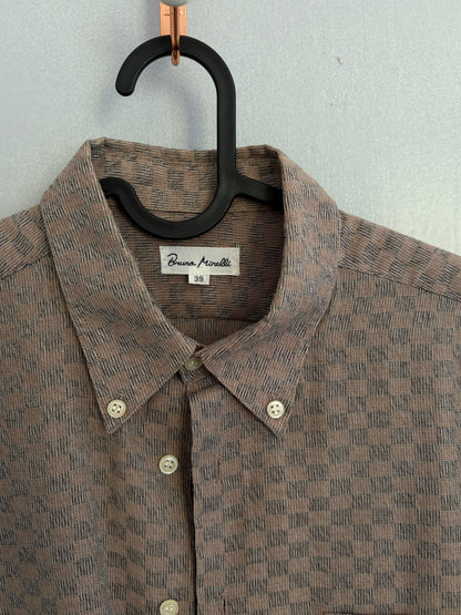 Bruno Minelli Brown Button Down Blouse — additional view 8