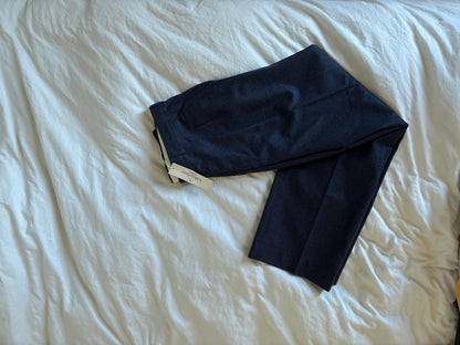 Navy Blue Tailored Wool Trousers — additional view 7