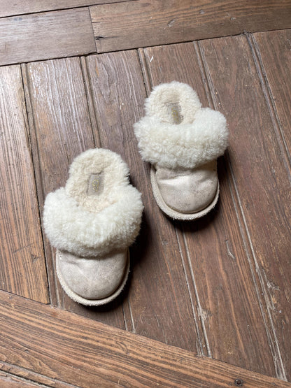 Vintage UGG Shearling Slippers Kids EU 26/27 Suede Wool
