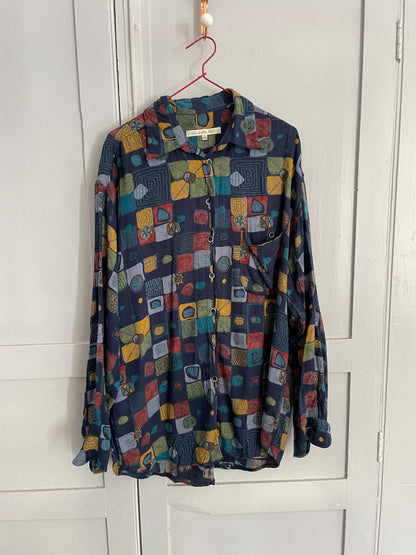 Colorful 80s Retro Button Down Shirt — additional view 11