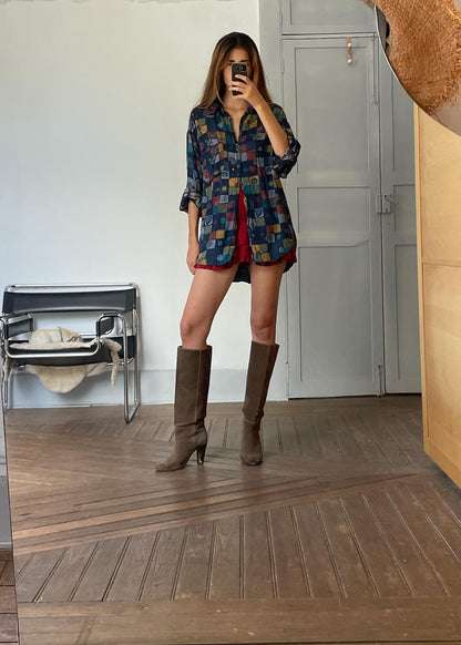 Colorful 80s Retro Button Down Shirt — additional view 6