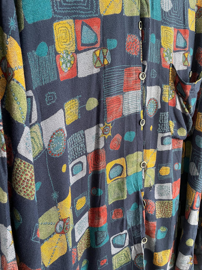 Colorful 80s Retro Button Down Shirt — additional view 8