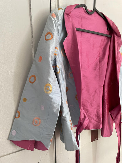 Silk Light Blue Wrap Top — additional view 8