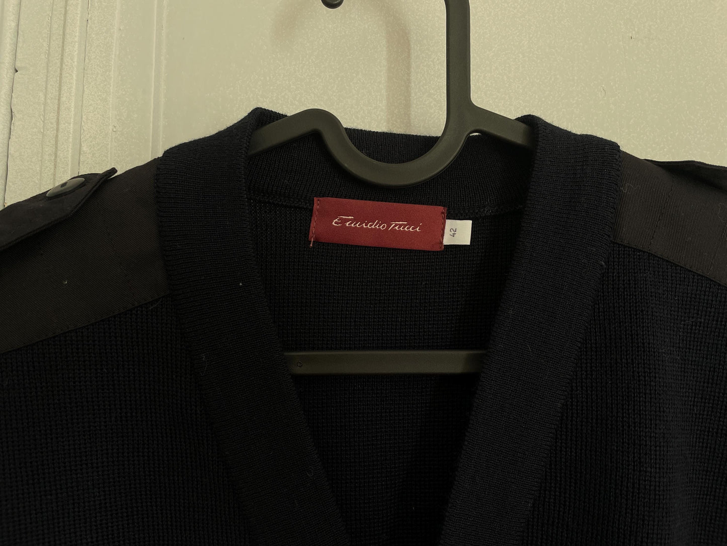 Luxurious Vintage EMIDIO TUCCI Wool blendSweater Vest - Timeless V-Neck Sleeveless Design, Dark academia aesthetic vest, Size USA M