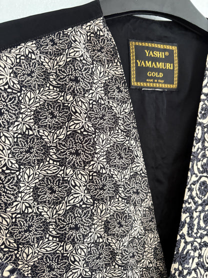 Yashi Yamamuri Gold Italian Silk Vintage Tapestry Vest M