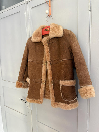 Vintage Leather Kids Lammy Coat — additional view 7