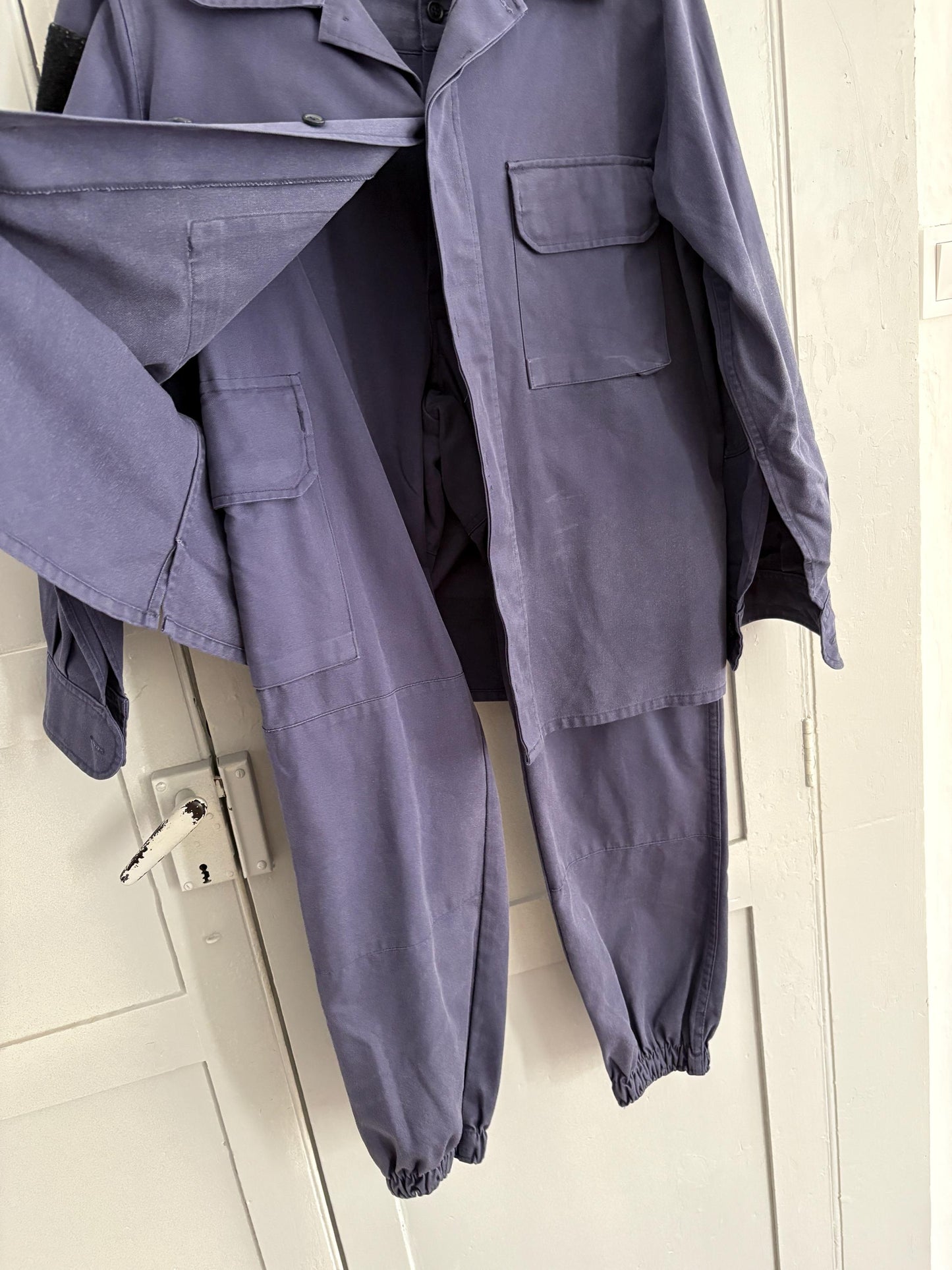 Vintage Spanish Airforce uniform, Ejército del Aíre work wear, Blue Spanish Soldier military clothing, army wear