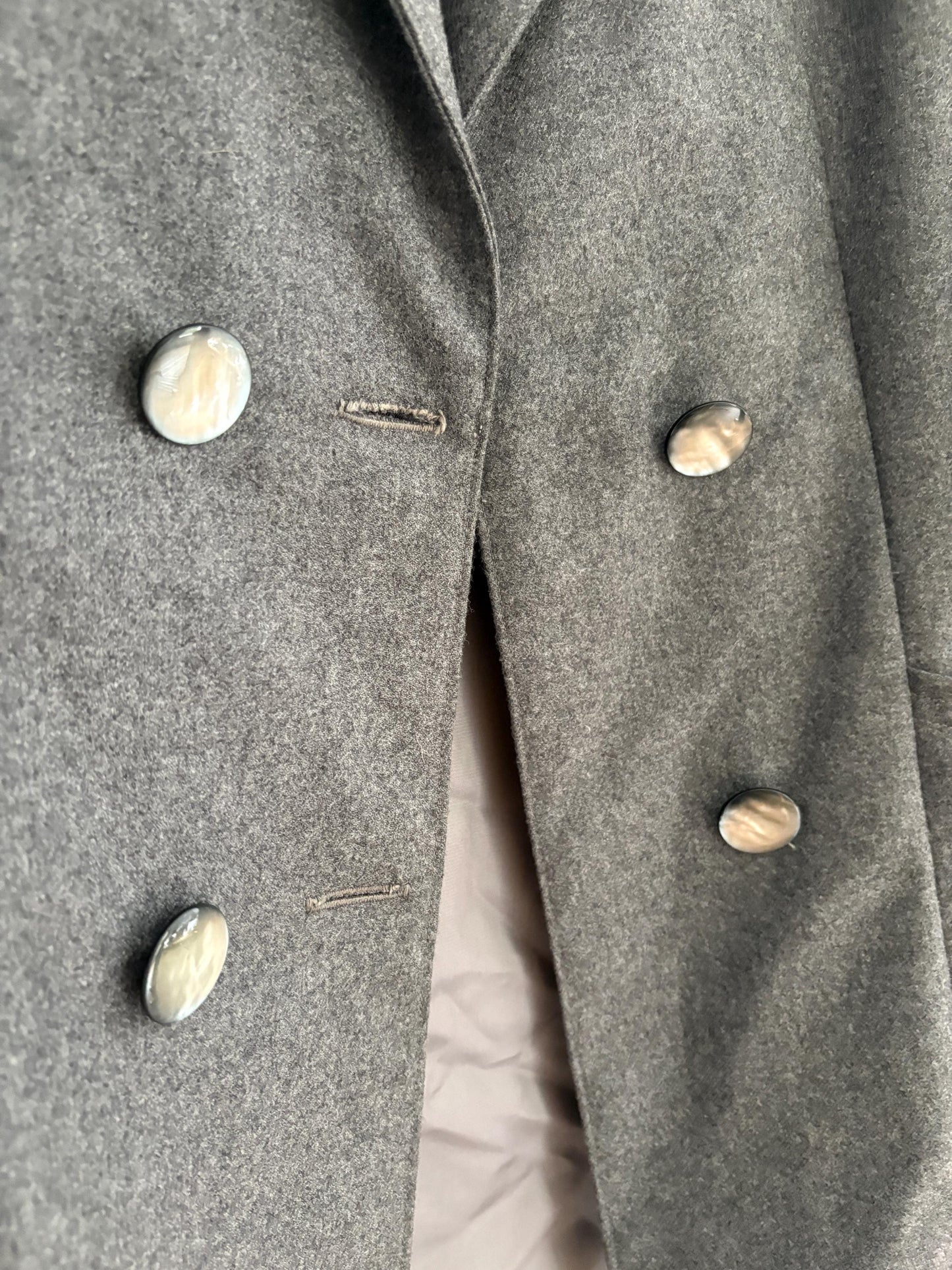 Vintage grey pure wool blazer, Oversized americana