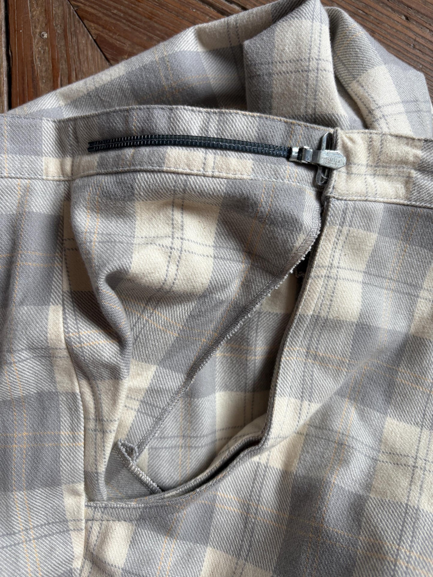 Vintage cotton plaid long MEN'S trousers, Extra tall tartan pants, Elegant formal men pants, Tailored Straight-Leg Trousers for men, size 46