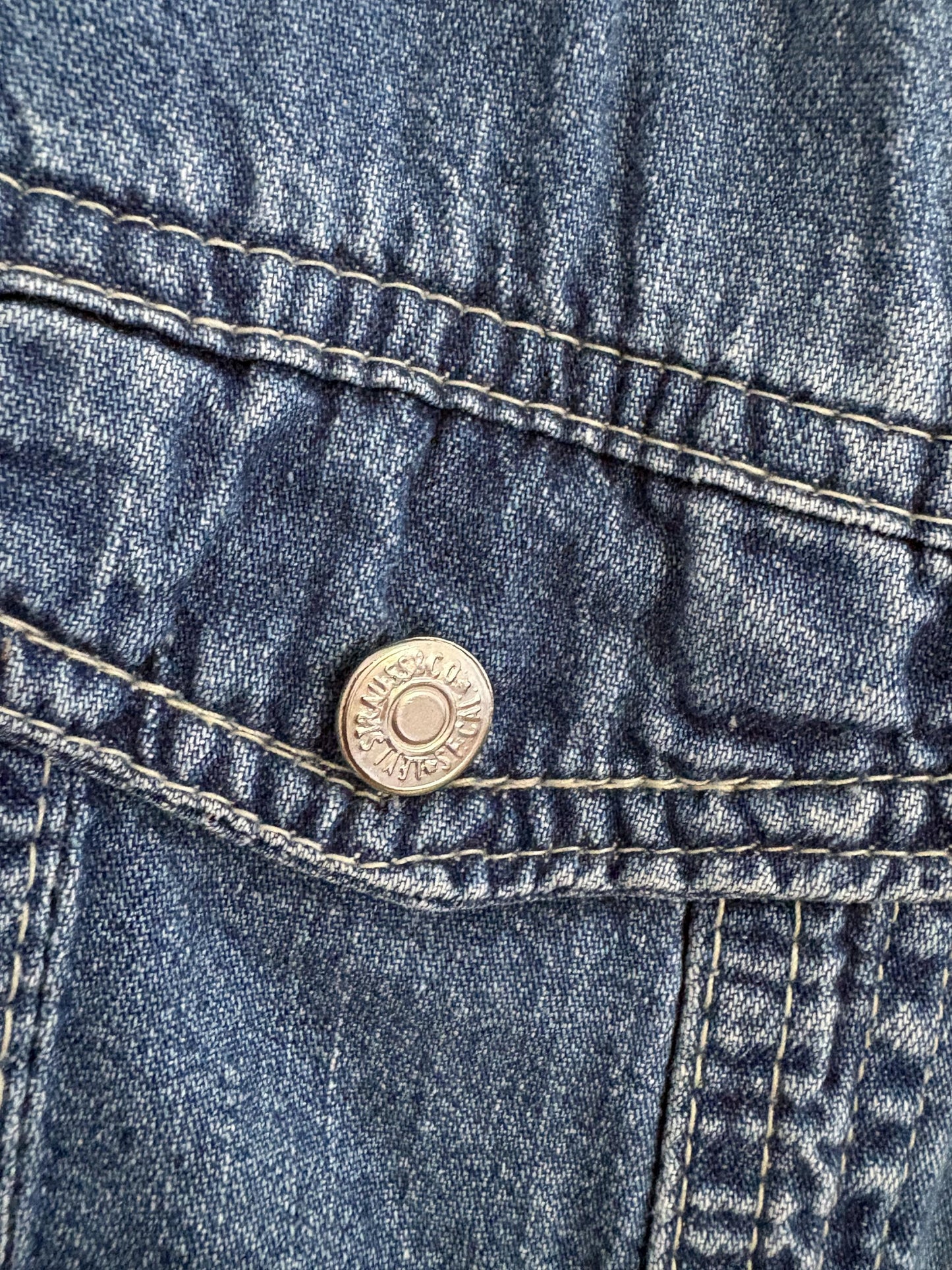 Levi's Blue Minimalist Style, Basic sleeveless Jeans dress, M