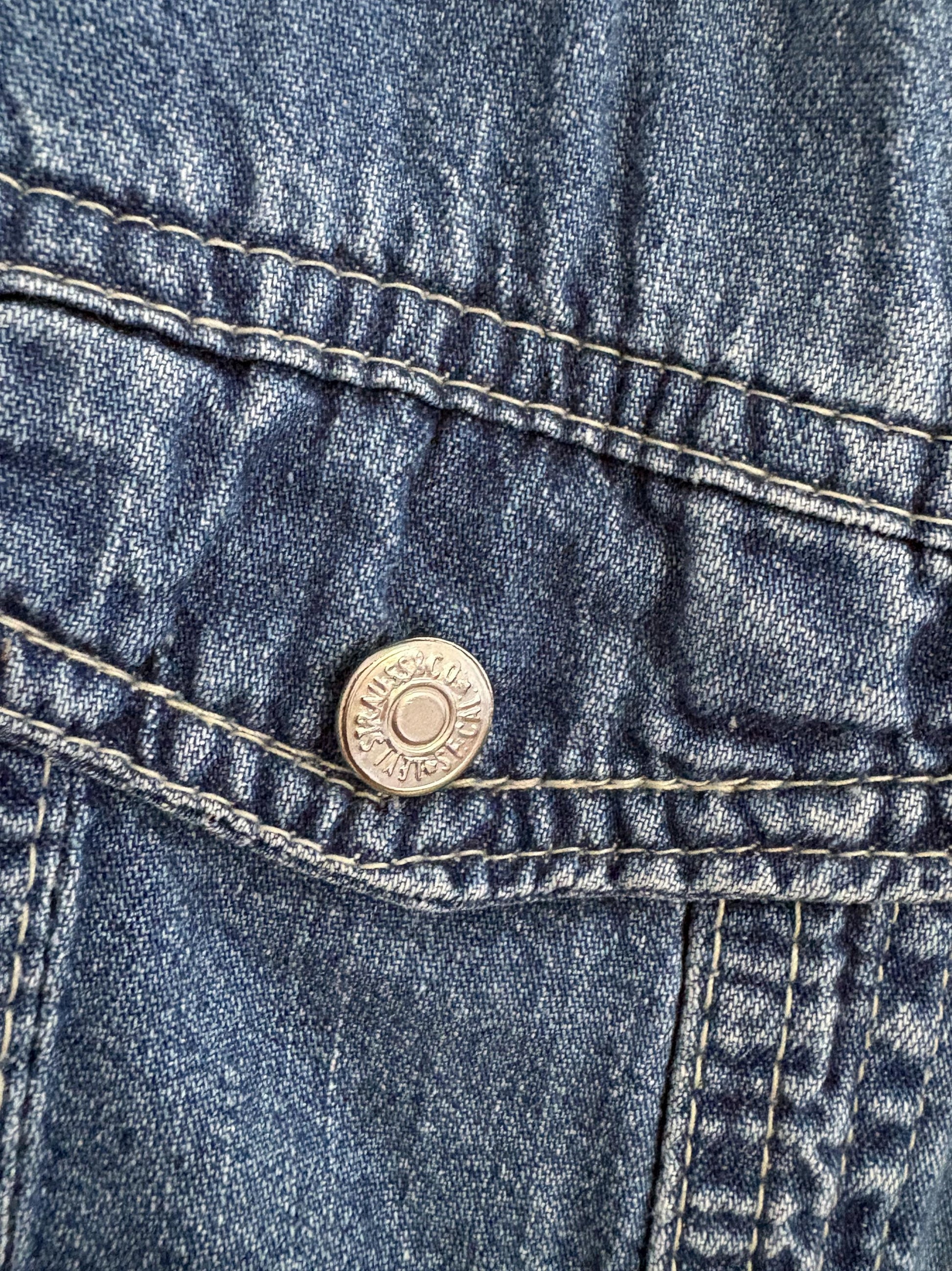 Levi's Blue Minimalist Style, Basic sleeveless Jeans dress, M