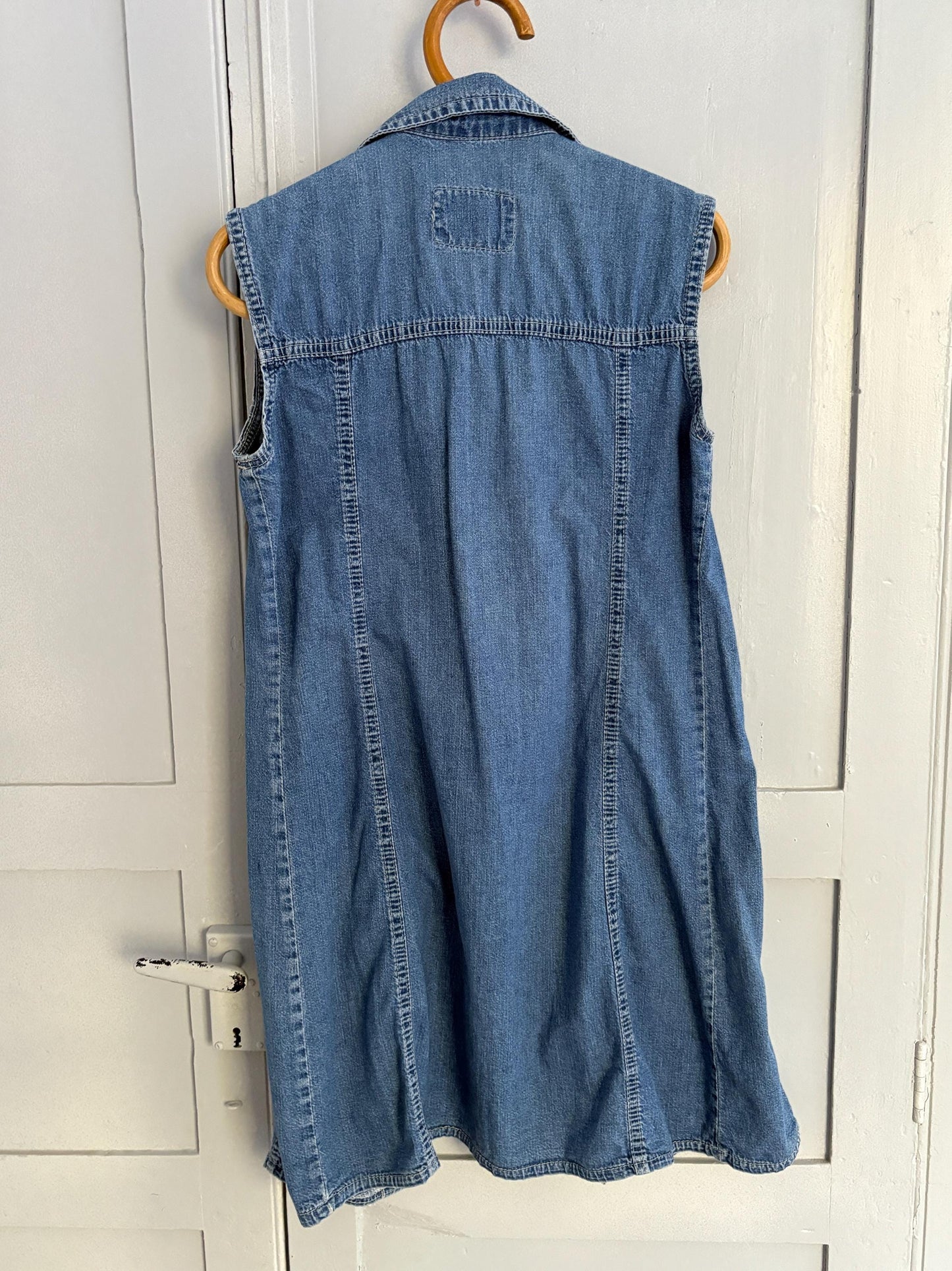 Levi's Blue Minimalist Style, Basic sleeveless Jeans dress, M