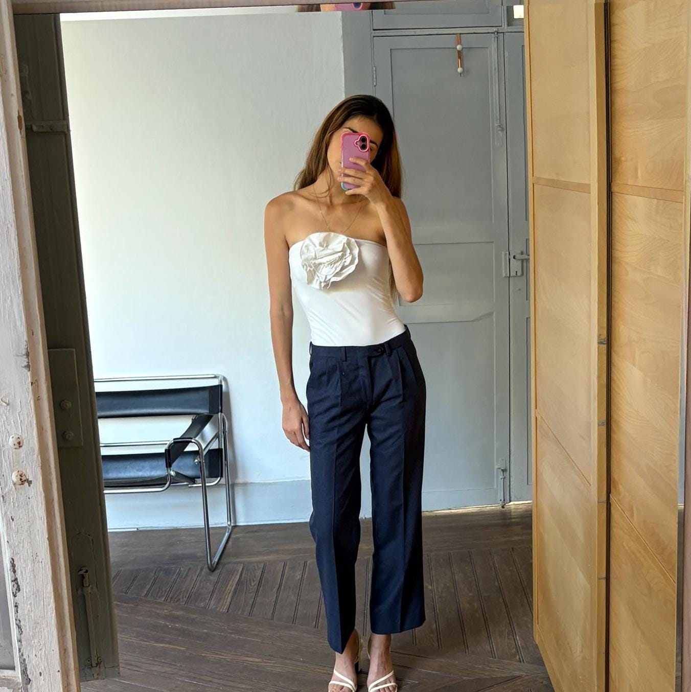 Vintage Valentino MEN'S trousers, Navy blue classic wool pants, Elegant formal men pants, Tailored Straight-Leg Trousers for men