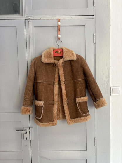 Vintage Leather Kids Lammy Coat