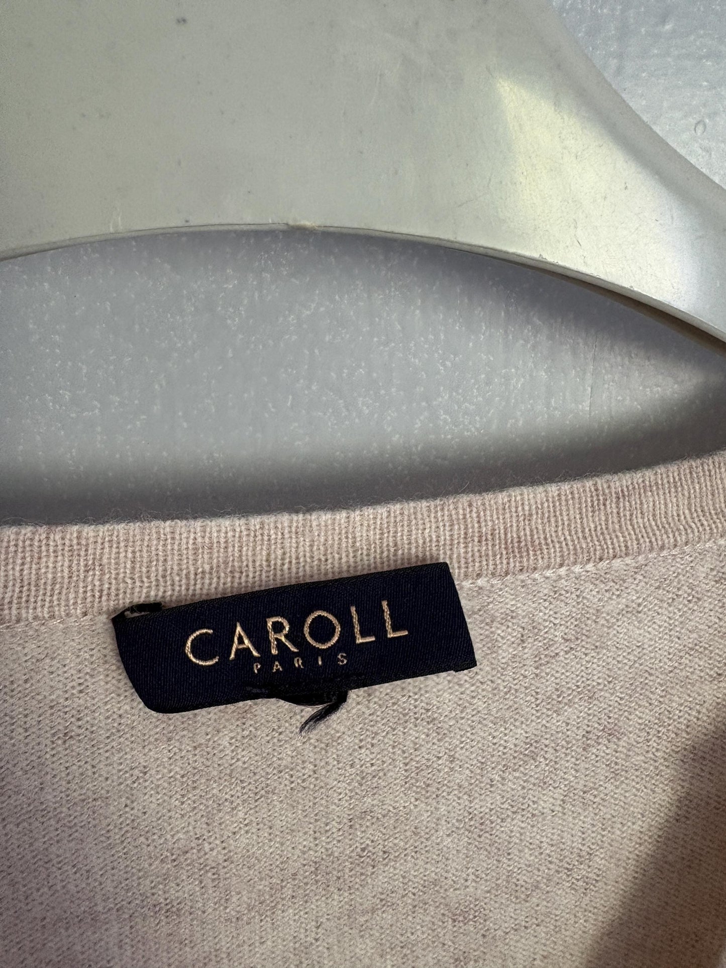 Vintage ivory jumper by Caroll Paris, Super soft pullover, Vintage eggshell knitwear, French designer knitwear, Cashmere blend shirt, XS