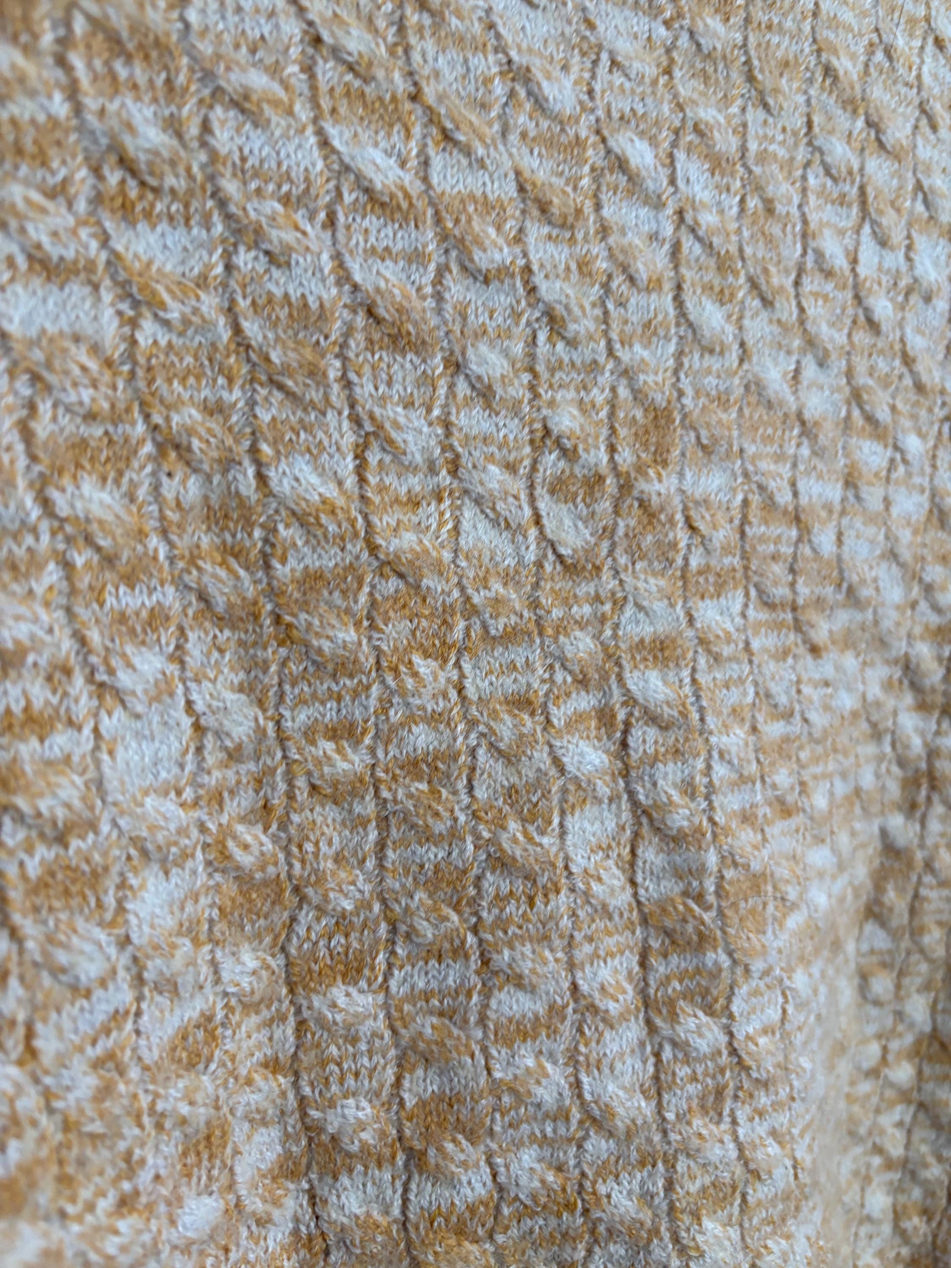 Wool yellow and white pullover, German design jumper