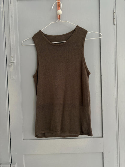 Vintage Moss Green Minimalist Tank Top — additional view 6