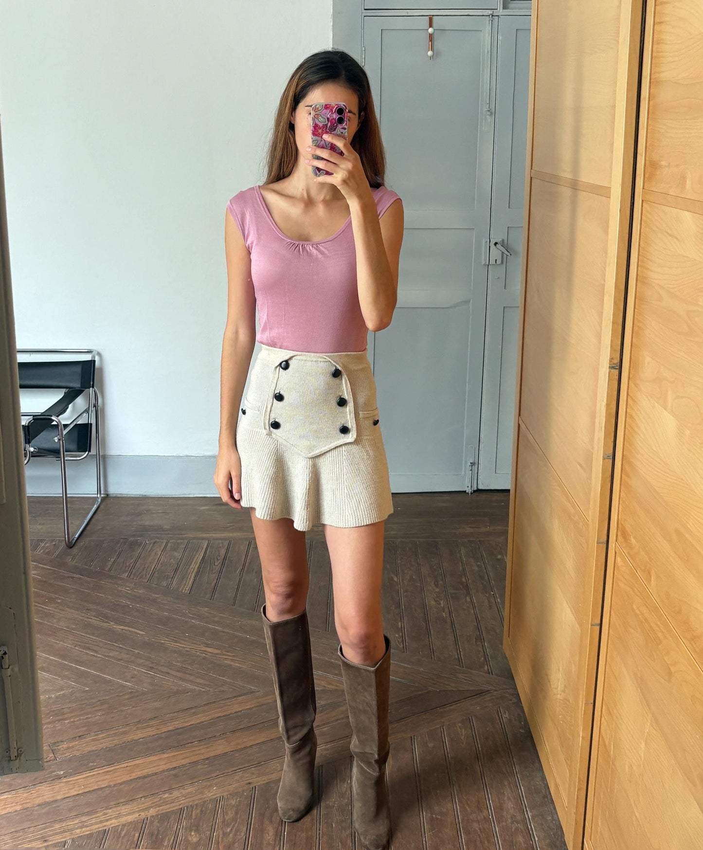 Vintage Cotton Scoop Neck Camisole | Soft Pink | 100% Cotton