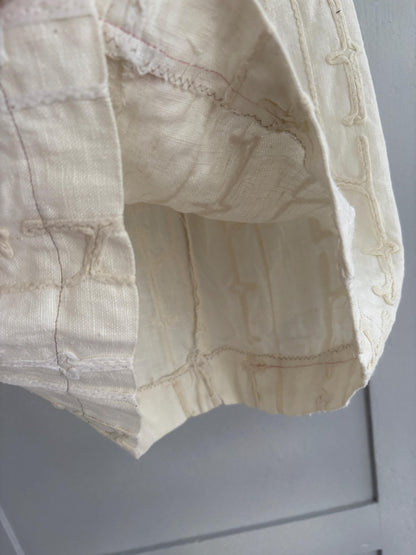 Vintage Handmade White Textured Midi Skirt — additional view 7