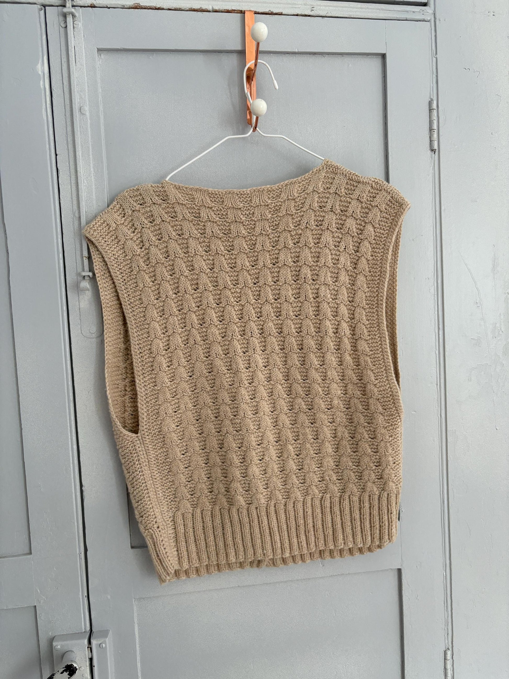 Cream Knit Sweater Vest | Vintage Academia Sleeveless Cardigan