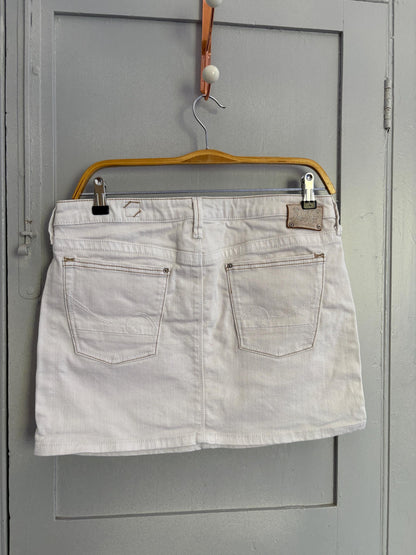 Vintage Y2K White Denim Mini Skirt — additional view 10
