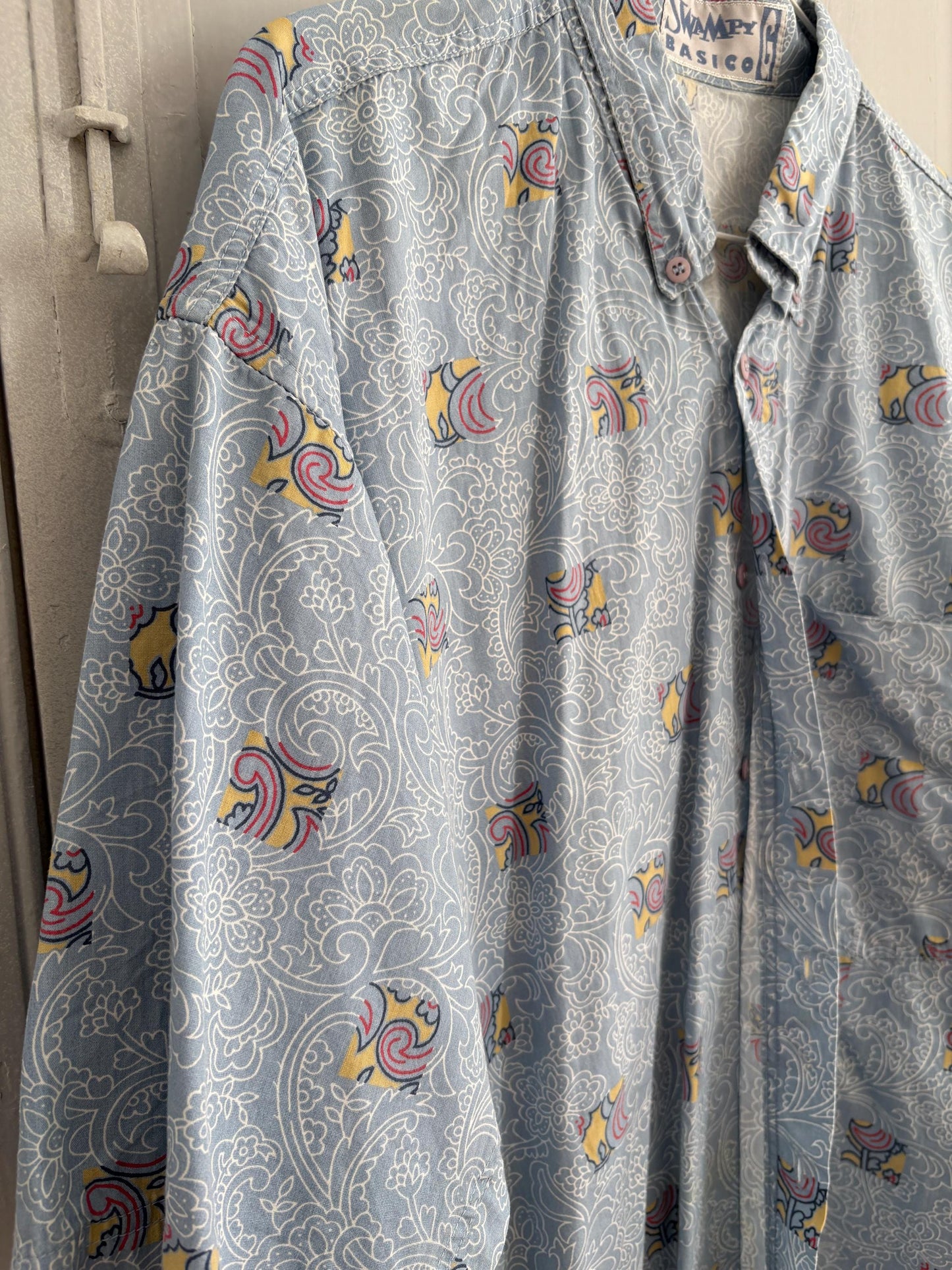 Vintage Blue Floral Oversized Blouse — additional view 10