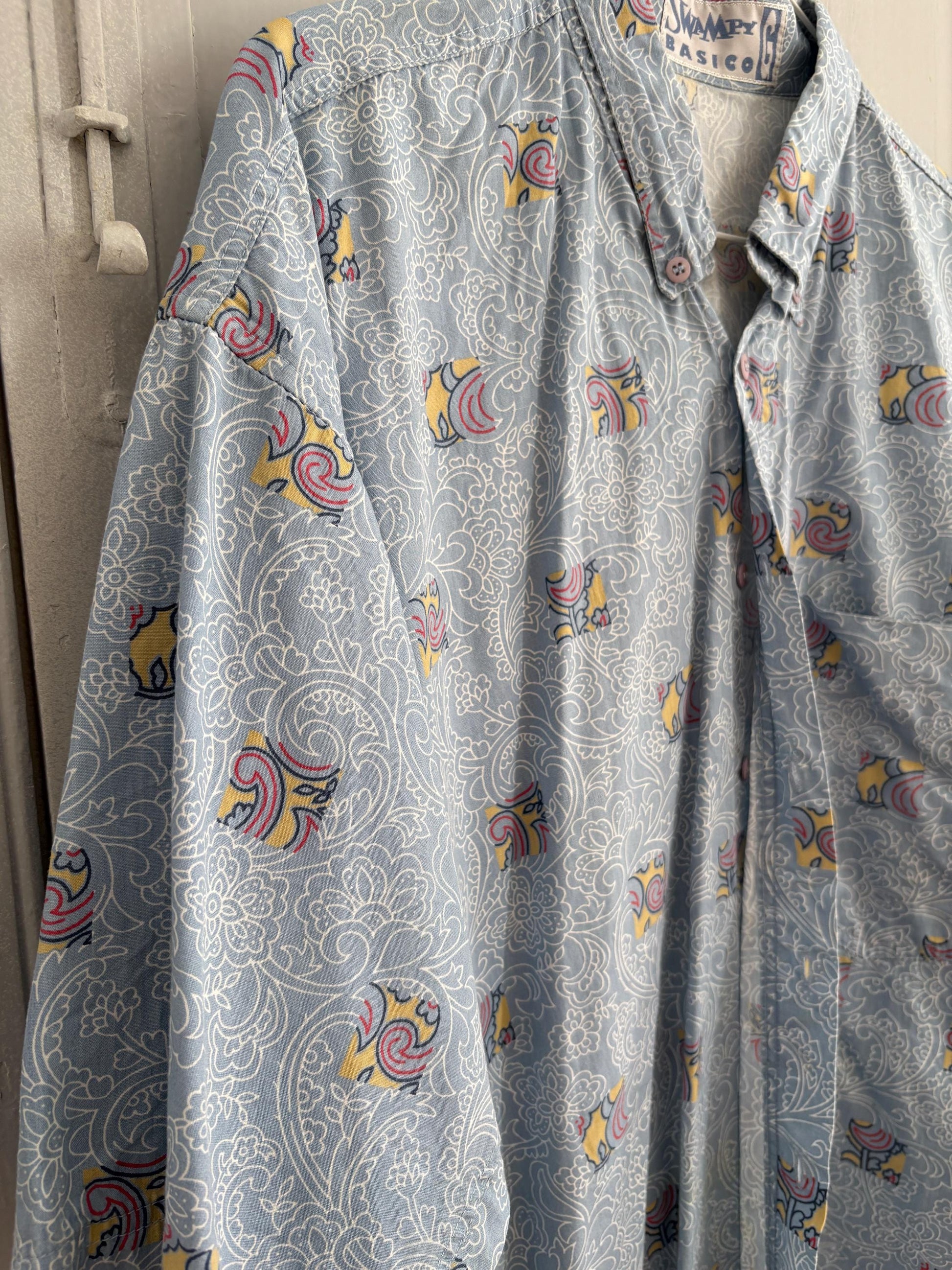 Vintage Blue Floral Oversized Blouse — additional view 10